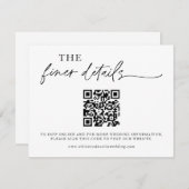Minimalistische QR Code Wedding Website Details Ka Bedankkaart (Voorkant / Achterkant)