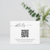 Minimalistische QR Code Wedding Website Details Ka Bedankkaart (Staand voorkant)