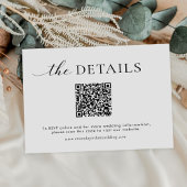Minimalistische QR Code Wedding Website Details Ka Bedankkaart