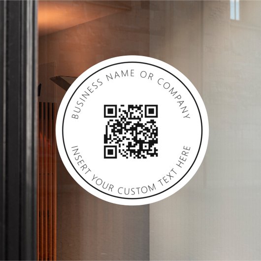 Minimalistische QR-code Zakelijk Wit Eenvoudig Raamsticker