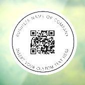 Minimalistische QR-code Zakelijk Wit Eenvoudig Raamsticker (Vel 3)