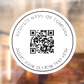 Minimalistische QR-code Zakelijk Wit Eenvoudig Raamsticker (Vel 2)