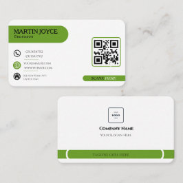 Minimalistische QR-code zakelijke kaart Visitekaartje