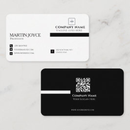 Minimalistische QR-code zakelijke kaart Visitekaartje