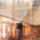 Minimalistische QR-code Zakelijke openingstijden W Raamsticker (Vel 2)
