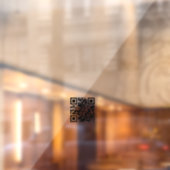 Minimalistische QR-code Zakelijke openingstijden W Raamsticker (Vel 2)