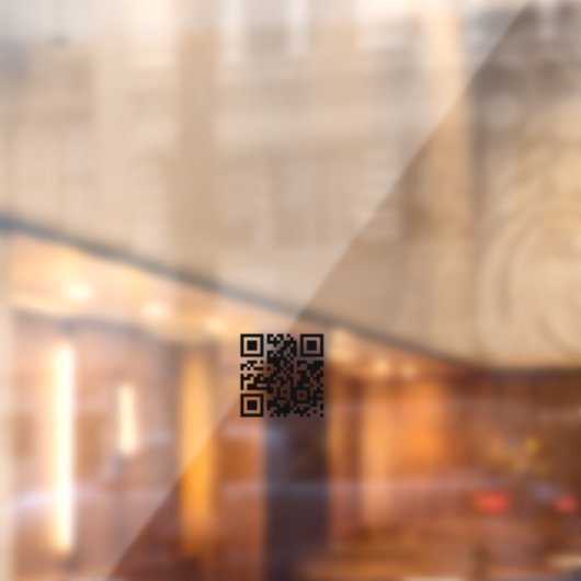 Minimalistische QR-code Zakelijke openingstijden W Raamsticker (Vel 2)