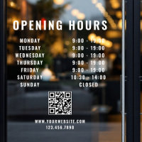Minimalistische QR-code Zakelijke Openingstijden W