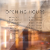 Minimalistische QR-code Zakelijke Openingstijden Z Raamsticker (Vel 2)