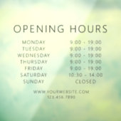 Minimalistische QR-code Zakelijke Openingstijden Z Raamsticker (Vel 3)