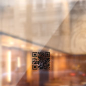 Minimalistische QR-code Zakelijke openingsuren Wit Raamsticker (Vel 2)