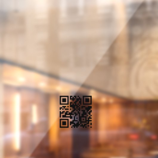 Minimalistische QR-code Zakelijke openingsuren Wit Raamsticker (Vel 2)