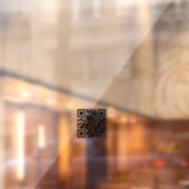 Minimalistische QR-code Zakelijke openingsuren Wit Raamsticker (Vel 2)