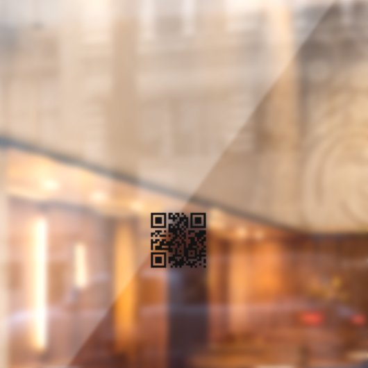 Minimalistische QR-code Zakelijke openingsuren Wit Raamsticker (Vel 2)