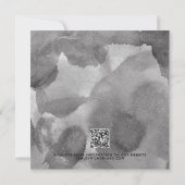 Minimalistische QR-code Zwart-wit foto bruiloft Save The Date (Achterkant)