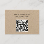 Minimalistische QR-codefotografie Visitekaartje (Achterkant)