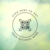 Minimalistische QR-codescan om zaken te betalen Raamsticker (Vel 3)