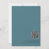 Minimalistische QR Dusty Blue bruiloft Save The Date (Achterkant)