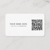 Minimalistische QR & Logo afgerond Visitekaartje (Voorkant)