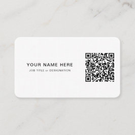 Minimalistische QR & Logo afgerond Visitekaartje