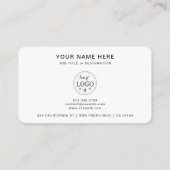 Minimalistische QR & Logo afgerond Visitekaartje (Achterkant)