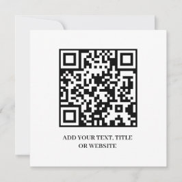 Minimalistische QR | Modern Aangepast Tekstontwerp Kaart