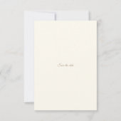 Minimalistische QR Save the Date | Elegant Cream W Bedankkaart (Achterkant)