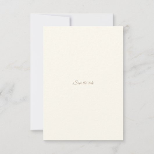 Minimalistische QR Save the Date | Elegant Cream W Bedankkaart (Achterkant)