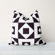 Minimalistische quilt zwart & wit kussen
