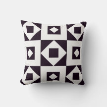 Minimalistische quilt zwart & wit kussen