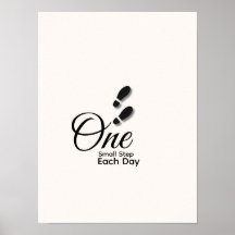 Minimalistische Quote Poster – “Eén kleine stap pe