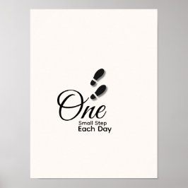 Minimalistische Quote Poster – “Eén kleine stap pe