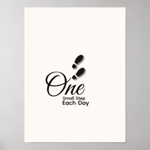 Minimalistische Quote Poster – “Eén kleine stap pe