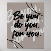 Minimalistische Quote Poster - Taupe (Voorkant)