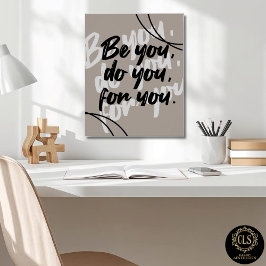 Minimalistische Quote Poster - Taupe
