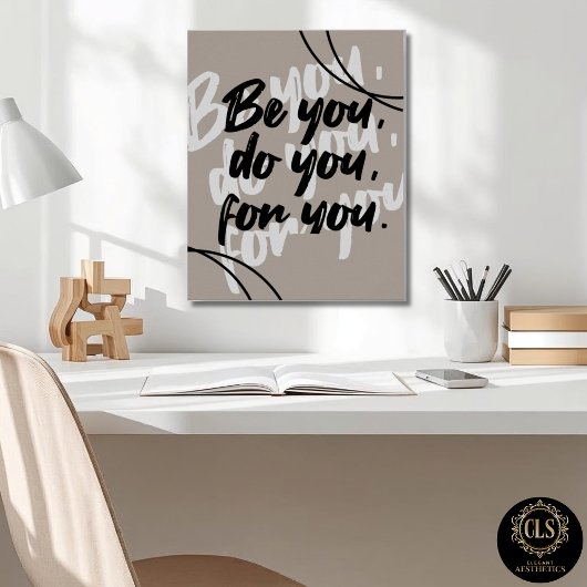 Minimalistische Quote Poster - Taupe