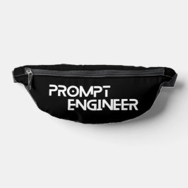 Minimalistische quote voor prompt engineer heuptasje
