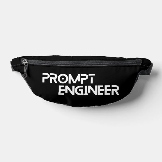 Minimalistische quote voor prompt engineer heuptasje (Liggend)
