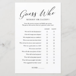 Minimalistische Raad wie mama of papa speelde