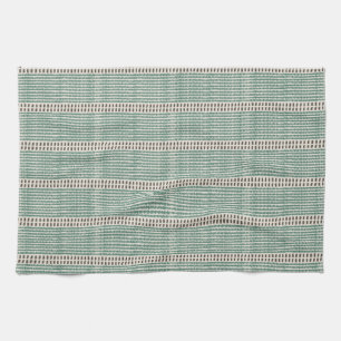 Minimalistische raffia mesh lijnen strepen gestree theedoek