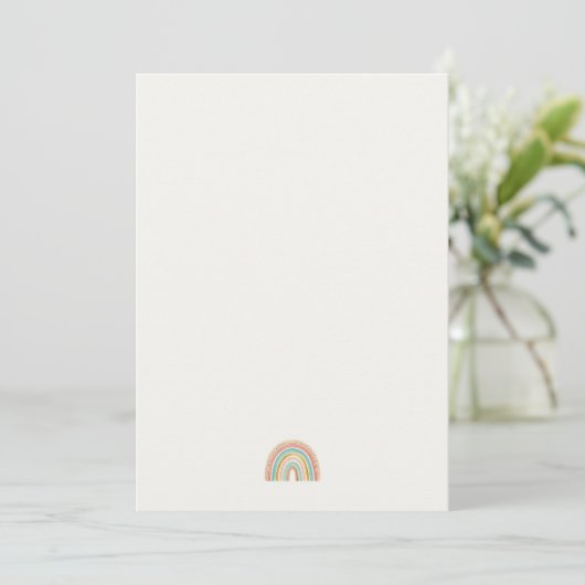 Minimalistische Rainbow Stationery | Modern Note K Bedankkaart (Staand voorkant)