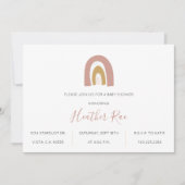 Minimalistische Rainbow Theme Blush Mosterd Roze B Kaart (Voorkant)