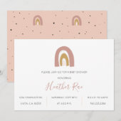 Minimalistische Rainbow Theme Blush Mosterd Roze B Kaart (Voorkant / Achterkant)