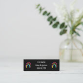 Minimalistische Rainbows Mini Visitekaartjes (Staand voorkant)