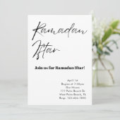 Minimalistische Ramadan Iftar uitnodiging (Staand voorkant)