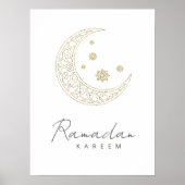 Minimalistische Ramadancirkellijnkunst met islamit Poster (Voorkant)