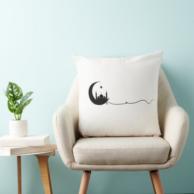 Minimalistische Ramadanmaan kussen (Stoel)