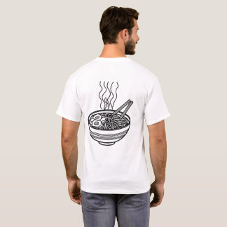 Minimalistische Ramen Line Art T-shirt