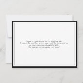 Minimalistische rand blad bedankkaart (Achterkant)