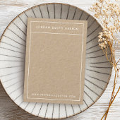 Minimalistische rand eenvoudige Kraft papier oorbe Visitekaartje